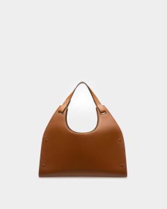 Bally Ahres Leather Shoulder Bag Brown | OMCBW9684