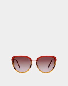 Bally Aura Acetate & Metal Sunglasses RED | LDQTJ6430