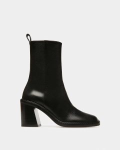 Bally Austine Leather Boots Black | WRXPN4935