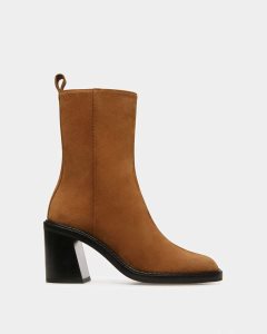 Bally Austine Leather Boots Brown | DYBNQ6725