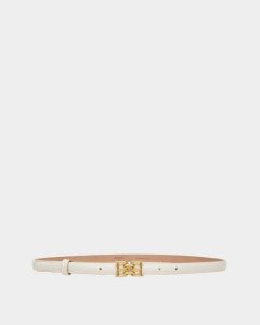 Bally B-Chain Leather 15mm Belt White | KXDSV8250