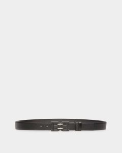 Bally B-Chain Leather 35mm Belt Black | WYTGU9140