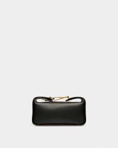 Bally B-Hook Leather Shoulder Bag Black | CGPKT7831