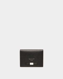 Bally Balder Recycled Leather Card Holder Black | UIRGJ0914