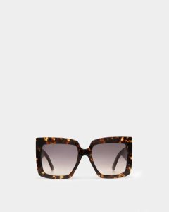 Bally Carla Square Oversized Sunglasses Brown | IWUFO7083