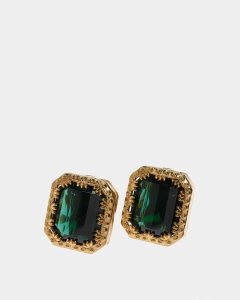 Bally Clip Earrings Green | RCINM0473