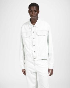 Bally Cotton Denim Jacket White | TFXHS0157