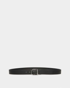 Bally Darkon Leather Belt Black | KJVGW1486