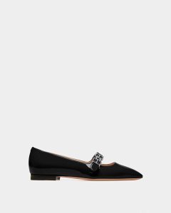 Bally Elis Leather Flat Pumps Black | EMHIO9068