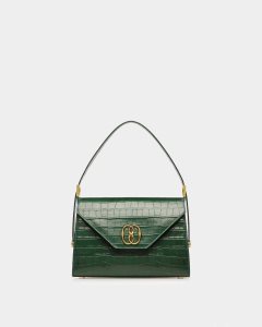 Bally Emblem Shoulder Bag Green | TGYVH2086