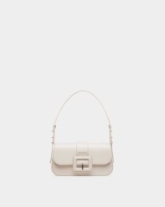 Bally Jadha Leather Shoulder Bag White | KEHCZ7056