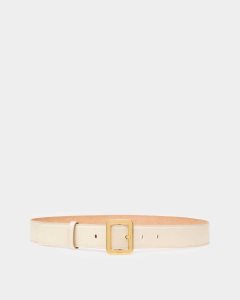 Bally Janelle Leather 35mm Belt White | GBILT1640