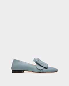 Bally Janelle Leather Loafers Blue | TXLJI4126