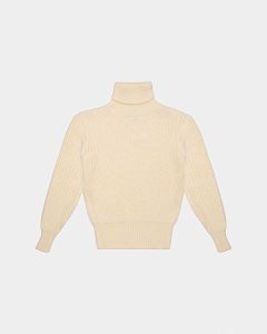 Bally Knitted Roll Neck Knitted Cotton Roll Neck White | QCGPO8570