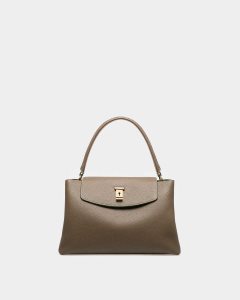 Bally Layka Leather Top Handle Bag Beige | UAZKY9135