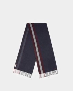 Bally Merino Wool And Cashmere Scarf Blue | CMUEA1527