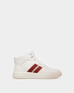 Bally Myles Leather Sneakers White | QYGRK7653