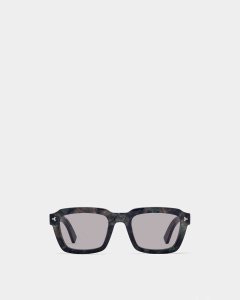 Bally Nicholas Rectangular Full Rim Sunglasses Black | DGHWB5289