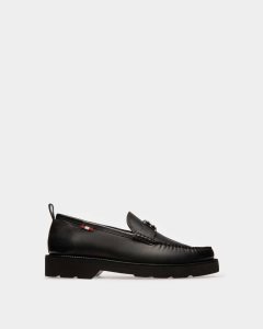 Bally Nolam Leather Moccassins Black | WICGF3519