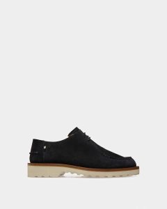 Bally Norest Leather Derby Shoes Blue | OIRDL2530