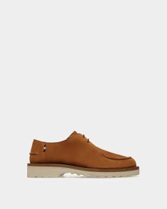 Bally Norest Leather Derby Shoes Brown | HGRID8034