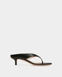 Bally Nyna Leather Sandals Black | AELHJ9613