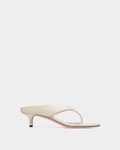 Bally Nyna Leather Sandals White | NIBHM2894