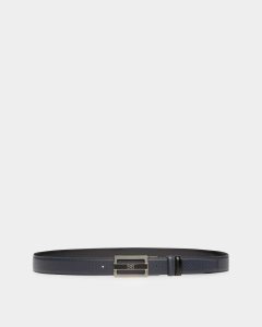 Bally Owen Leather 35mm Belt Blue | WLOBP9256