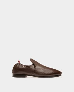 Bally Planker Leather Loafers Brown | KUXNP3815