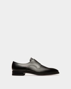 Bally Scrivani Leather Derby Lace-Up Shoe Black | MSLYA0849