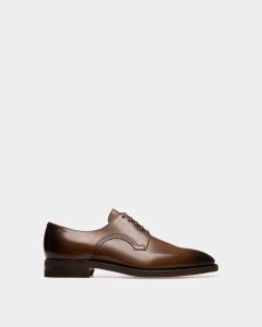 Bally Scrivani Leather Derby Lace-Up Shoe Brown | OBXIH2940