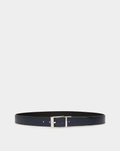 Bally Shiff Leather 35mm Belt Blue | WULBO5068