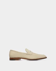 Bally Webb Leather Loafers Beige | MSXFJ4851