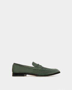 Bally Webb Leather Loafers Green | AQGVO8406