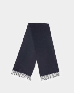 Bally Wool Mix Scarf Blue | VJCIN7420