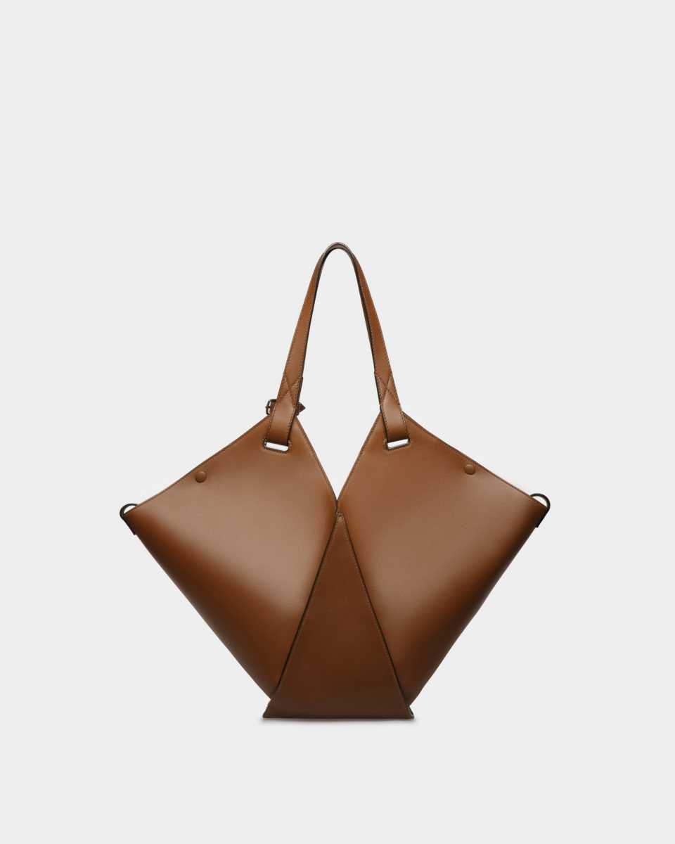 Bally Ahria Leather Tote Brown | SNFRD2416