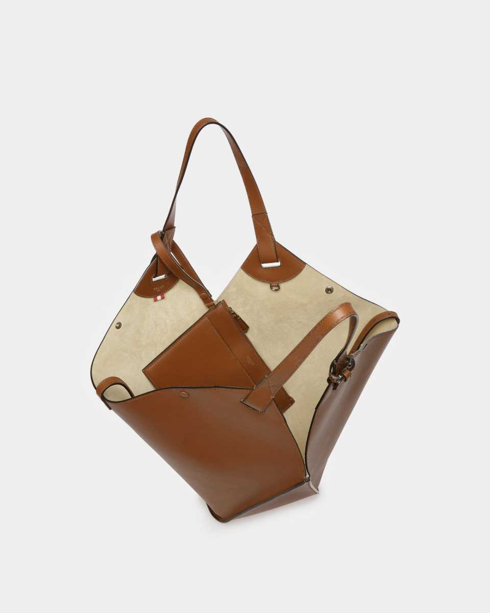 Bally Ahria Leather Tote Brown | SNFRD2416