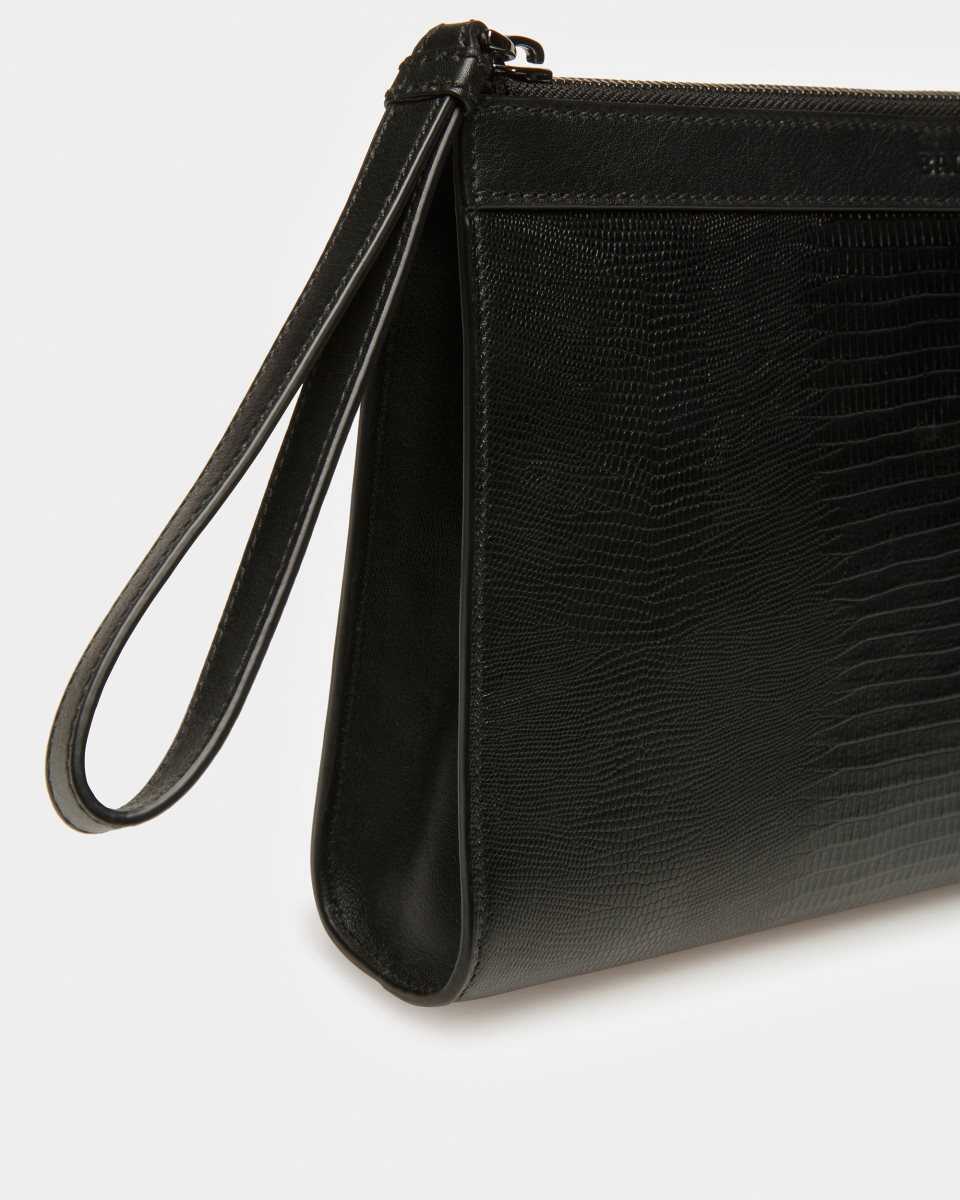 Bally Aig Leather Clutch Black | KUIOG1859