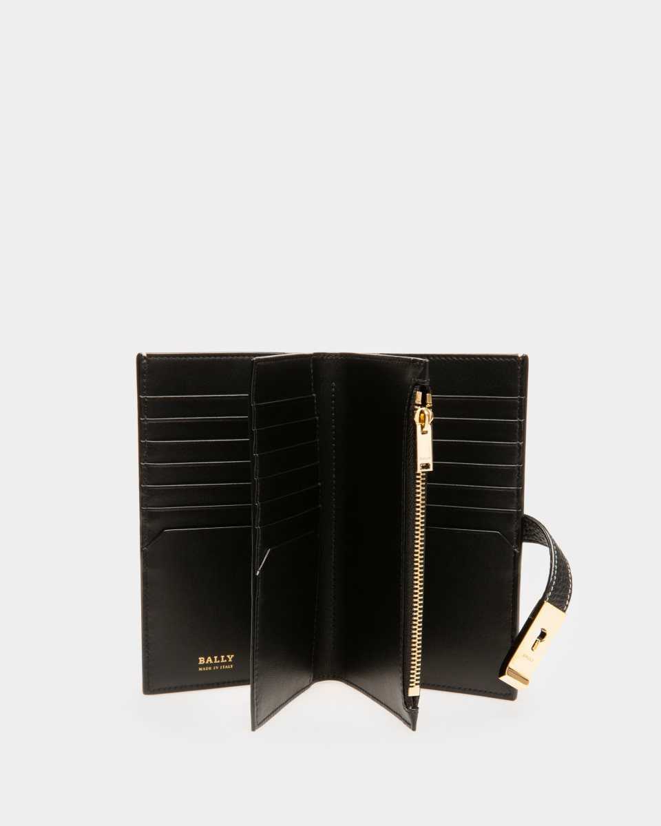 Bally Amber Leather French Wallet Black | SJMHB1470