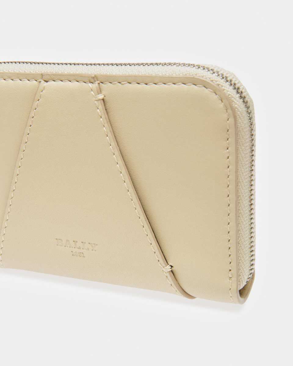 Bally Angye Leather Wallet Beige | CHXUZ3854