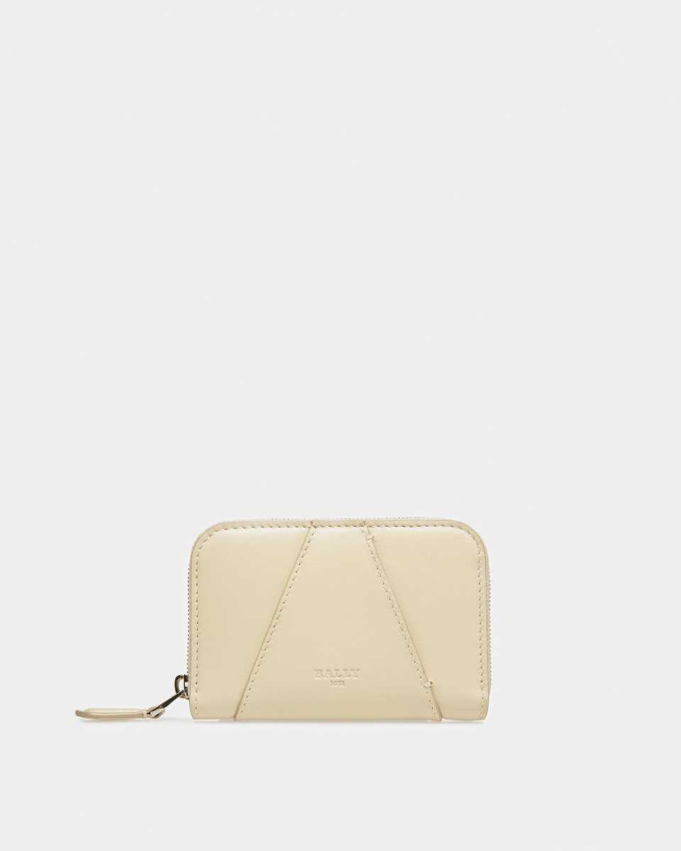 Bally Angye Leather Wallet Beige | CHXUZ3854