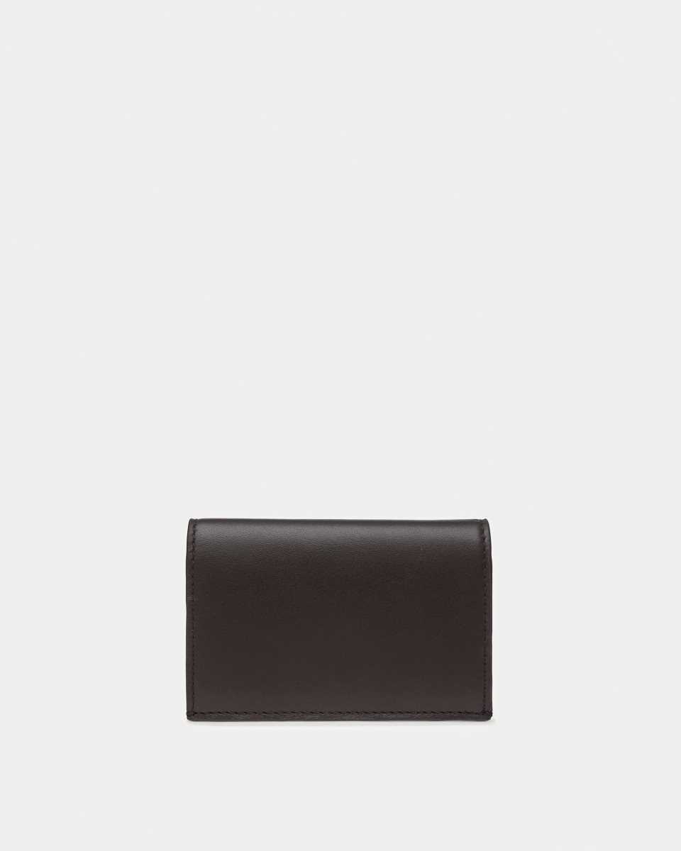 Bally Annye Leather Business Card Holder Black | JMKTN9871