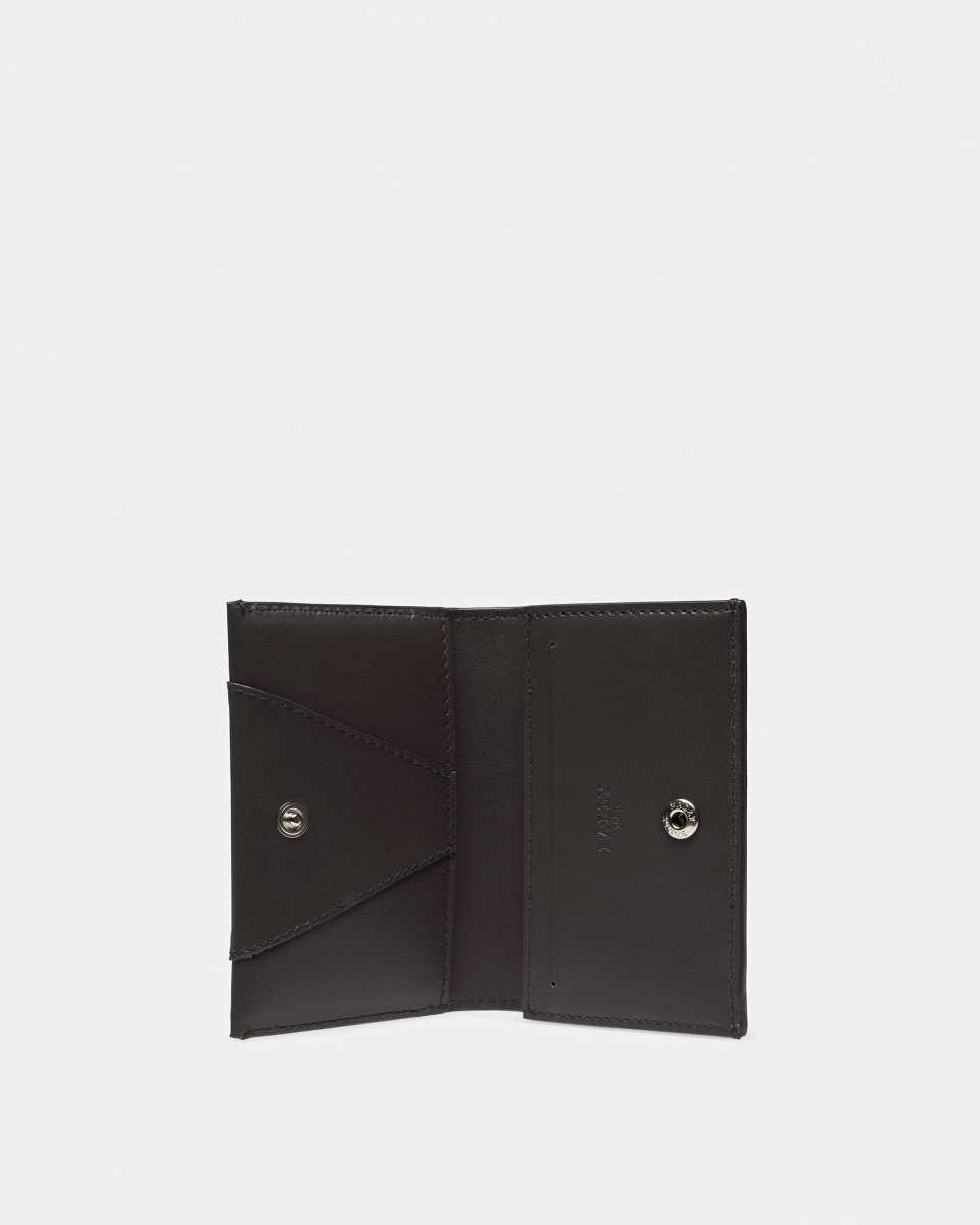 Bally Annye Leather Business Card Holder Black | JMKTN9871