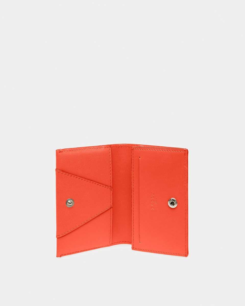 Bally Annye Leather Business Card Holder Orange | XZIJQ6793