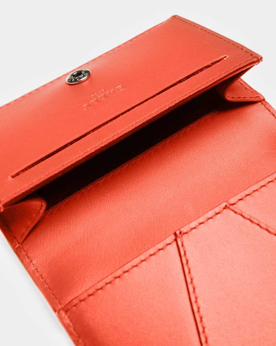 Bally Annye Leather Business Card Holder Orange | XZIJQ6793