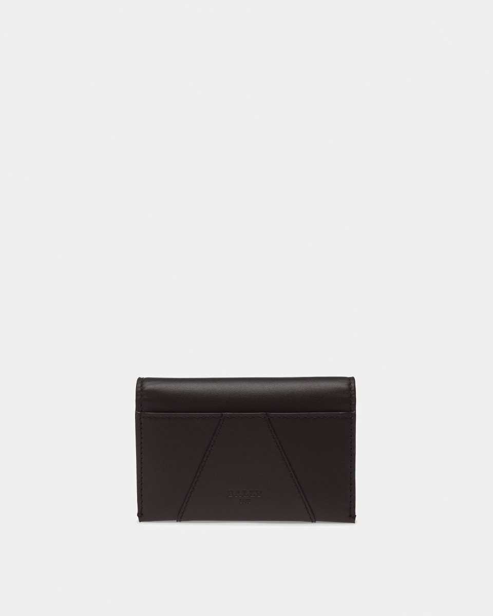 Bally Annye Leather Business Card Holder Green | YCRXI3819