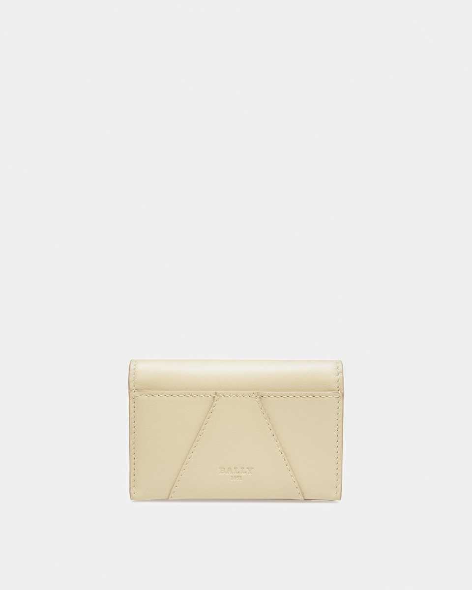 Bally Annye Leather Card Holder Beige | DVARW6705