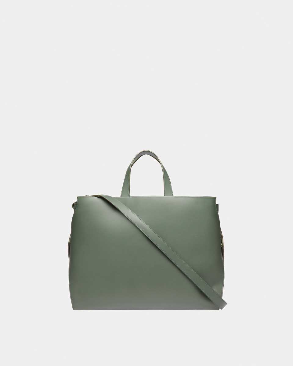 Bally Arbona Leather Tote Green | CBTFN4095