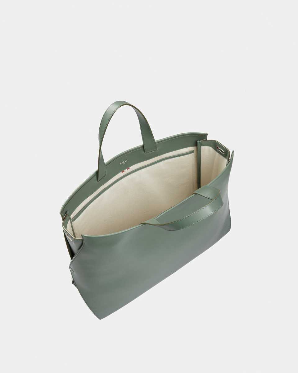 Bally Arbona Leather Tote Green | CBTFN4095