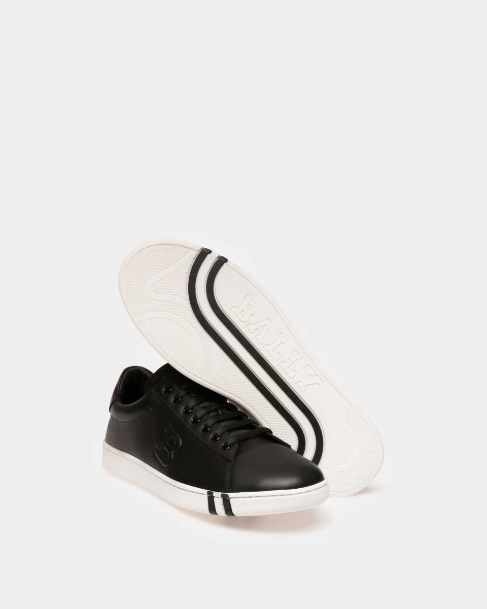 Bally Asher Leather Sneakers Black | TFPOI3510